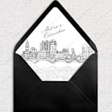 "Columbus Ohio Skyline Envelope Liner with custom text/saying | Set of 10 | For 5x7 Minted Square Flap Envelope" - Envelope Liners in white by Kimee Meyer