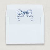 "A7 Blue Watercolor Bow Square Envelope Liners (Set of 10)" - Envelope Liners in blue by Caroline Russo