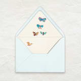 "A7 Envelope Liners // Five Butterflies (Set of 25)" - Envelope Liners in multicolorassorted-colors by Clover and Lamb
