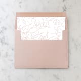 "A7 Envelope Liners Pink Flower Sketch Square Flap (set of 10)" - Envelope Liners in pink by Design by Laney