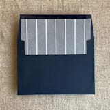 "Calm weighted stripes printed envelope liner for A7 square flap envelope | pack of 10" - Envelope Liners in white by Ivory Invitations