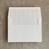 "Calm weighted stripes printed envelope liner for A7 square flap envelope | pack of 10" - Envelope Liners in white by Ivory Invitations