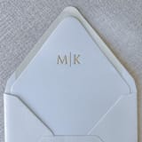 "Custom gold foil initials envelope liners (white) | Set of 50" - Envelope Liners in white by Maria Ferrer G.