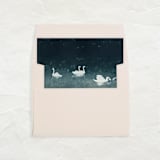 "A7 Fine Art Envelope Liners Square Flap // Swans (Set of 25)" - Envelope Liners in blue by Clover and Lamb
