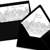 "Edmonton, Alberta, Canada Skyline Envelope Liner with custom text/saying | Set of 10 | For 5x7 Minted Square Flap Envelope" - Envelope Liners in white by Kimee Meyer