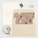 "A7 Envelope Liners Square Flap // Christmas Village (Set of 25)" - Envelope Liners in brown by Clover and Lamb
