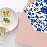 "A7 Envelope Liners Blue China Pattern (set of 10)" - Envelope Liners in blue by Design by Laney