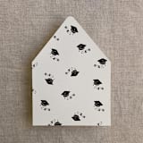 "Congrats graduation envelope liner for A7 euro flap envelope | pack of 10" - Envelope Liners in black by Ivory Invitations