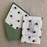 "Congrats graduation envelope liner for A7 euro flap envelope | pack of 10" - Envelope Liners in black by Ivory Invitations