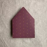 "Gold stars burgundy envelope liner for A7 euro flap envelope | pack of 10" - Envelope Liners in red by Ivory Invitations