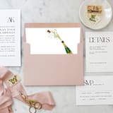 "A7 Envelope Liners Champagne Pop Square Flap (set of 10)" - Envelope Liners in pink by Design by Laney