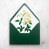 "A7 Envelope Liners Yellow Roses (set of 10)" - Envelope Liners in yellow by Design by Laney