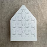 "Steel blue ribbon bows printed envelope liner for A7 euro flap envelope  | pack of 10" - Envelope Liners in blue by Ivory Invitations