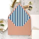 "A7 Envelope Liners Navy Blue Thin Stripes (set of 10)" - Envelope Liners in blue by Design by Laney