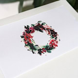 "Wreath Watercolor Envelope Liner | Set of 10" - Envelope Liners in white by Campofiore Paper Studio