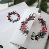 "Wreath Watercolor Envelope Liner | Set of 10" - Envelope Liners in white by Campofiore Paper Studio