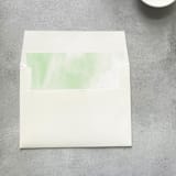 "Green Watercolor Square Envelope Liner | Set of 10 | For 5x7” invitations " - Envelope Liners in green by Cotton and Bow