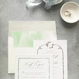 "Green Watercolor Square Envelope Liner | Set of 10 | For 5x7” invitations " - Envelope Liners in green by Cotton and Bow