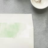 "Green Watercolor Square Envelope Liner | Set of 10 | For 5x7” invitations " - Envelope Liners in green by Cotton and Bow