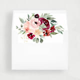 "Burgundy Blush Floral Liner | Set of 25 Envelope Liners" - Envelope Liners in pink by Nikki Turner