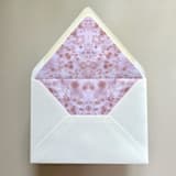 "A7 Envelope Liners Speckled Symmetry in Pink & Orange | Pack of 10" - Envelope Liners in pink by Renée Stramel