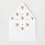 "Watercolor Berry Bow | Set of 25 Envelope Liners" - Envelope Liners in red by Nikki Turner