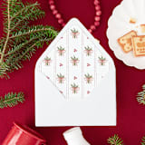 "Watercolor Berry Bow | Set of 25 Envelope Liners" - Envelope Liners in red by Nikki Turner