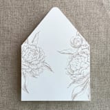 "Cashmere grand peony vintage floral envelope liner for A7 euro flap envelope | pack of 10" - Envelope Liners in beige by Ivory Invitations