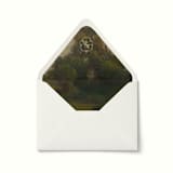 "Monogram Woodlands Fine Art Envelope Liner | Set of 10" - Envelope Liners in green by Paper Haven