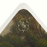"Monogram Woodlands Fine Art Envelope Liner | Set of 10" - Envelope Liners in green by Paper Haven