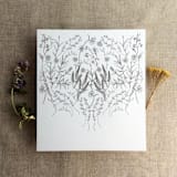 "Slate gray English botanical garden floral envelope liner for A7 square flap envelope | pack of 10" - Envelope Liners in gray by Ivory Invitations