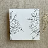 "Forest green grand peony floral envelope liner for A7 square flap envelope | pack of 10" - Envelope Liners in green by Ivory Invitations