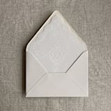"grace floral white vellum liner for A7 euro flap envelope | pack of 10" - Envelope Liners in white by Ivory Invitations