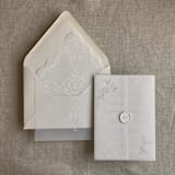 "grace floral white vellum liner for A7 euro flap envelope | pack of 10" - Envelope Liners in white by Ivory Invitations
