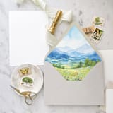 "A7 Envelope Liners Mountain Watercolor (set of 10)" - Envelope Liners in multicolor by Design by Laney