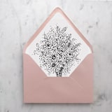 "A7 Envelope Liners Hand Drawn Flowers (set of 10)" - Envelope Liners in pink by Design by Laney