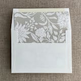 "Stone botanical garden envelope liner for A7 square flap envelope | pack of 10" - Envelope Liners in gray by Ivory Invitations