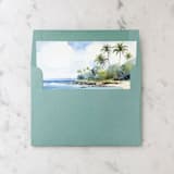 "A7 Envelope Liners Tropical Island Beach Square Flap (set of 10)" - Envelope Liners in multicolor by Design by Laney