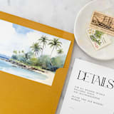 "A7 Envelope Liners Tropical Island Beach Square Flap (set of 10)" - Envelope Liners in multicolor by Design by Laney