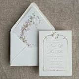 "Marianne's bouquet floral printed soft white liner for A7 euro flap envelope | pack of 10" - Envelope Liners in multicolor by Ivory Invitations