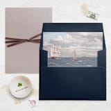 "A7 Envelope Liners Square Flap // Sailing Day (Set of 25)" - Envelope Liners in multicolorassorted-colors by Clover and Lamb