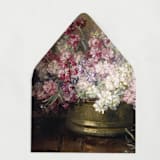 "Romantic Blush & Burgundy Oil Painting | Set of 25 Euro Envelope Liner" - Envelope Liners in purple by Nikki Turner