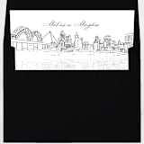 "Memphis Tennessee Skyline Envelope Liner with custom text/saying | Set of 10 | For 5x7 Minted Square Flap Envelope" - Envelope Liners in white by Kimee Meyer