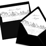 "Memphis Tennessee Skyline Envelope Liner with custom text/saying | Set of 10 | For 5x7 Minted Square Flap Envelope" - Envelope Liners in white by Kimee Meyer