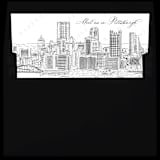 "Pittsburgh Skyline Envelope Liner with custom text/saying | Set of 10 | For 5x7 Minted Square Flap Envelope" - Envelope Liners in white by Kimee Meyer