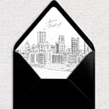 "Pittsburgh Skyline Envelope Liner with custom text/saying | Set of 10 | For 5x7 Minted Square Flap Envelope" - Envelope Liners in white by Kimee Meyer