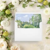 "Countryside Landscape Liner | Set of 25 Square Envelope Liners" - Envelope Liners in multicolorassorted-colors by Nikki Turner
