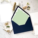 "A7 Envelope Liners Green Squiggle (set of 10)" - Envelope Liners in green by Design by Laney