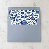 "A7 Envelope Liners Blue China Pattern Square Flap (set of 10)" - Envelope Liners in pink by Design by Laney