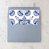 "A7 Envelope Liners Spanish Tiles Square Flap (set of 10)" - Envelope Liners in blue by Design by Laney